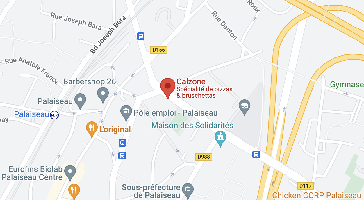 Google Map Calzone Palaiseau